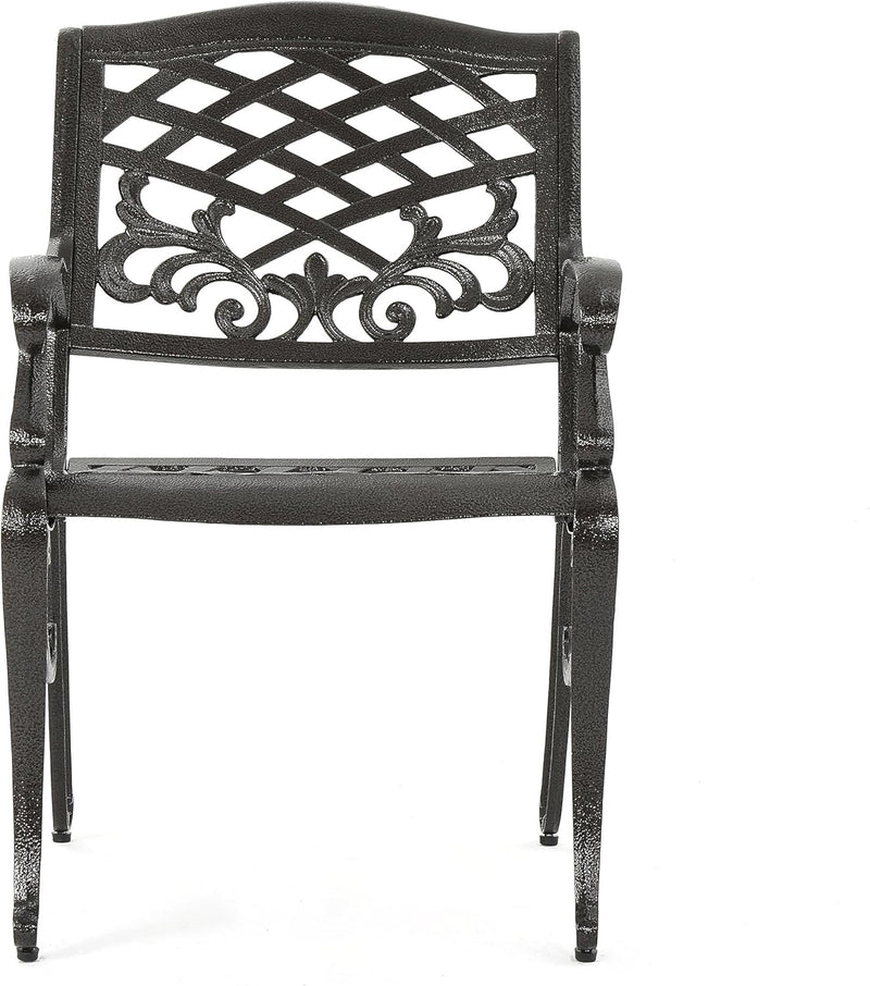 Ravenna 6-Person Metal Patio Dining Set with Rectangular Table by HouseOfZazla