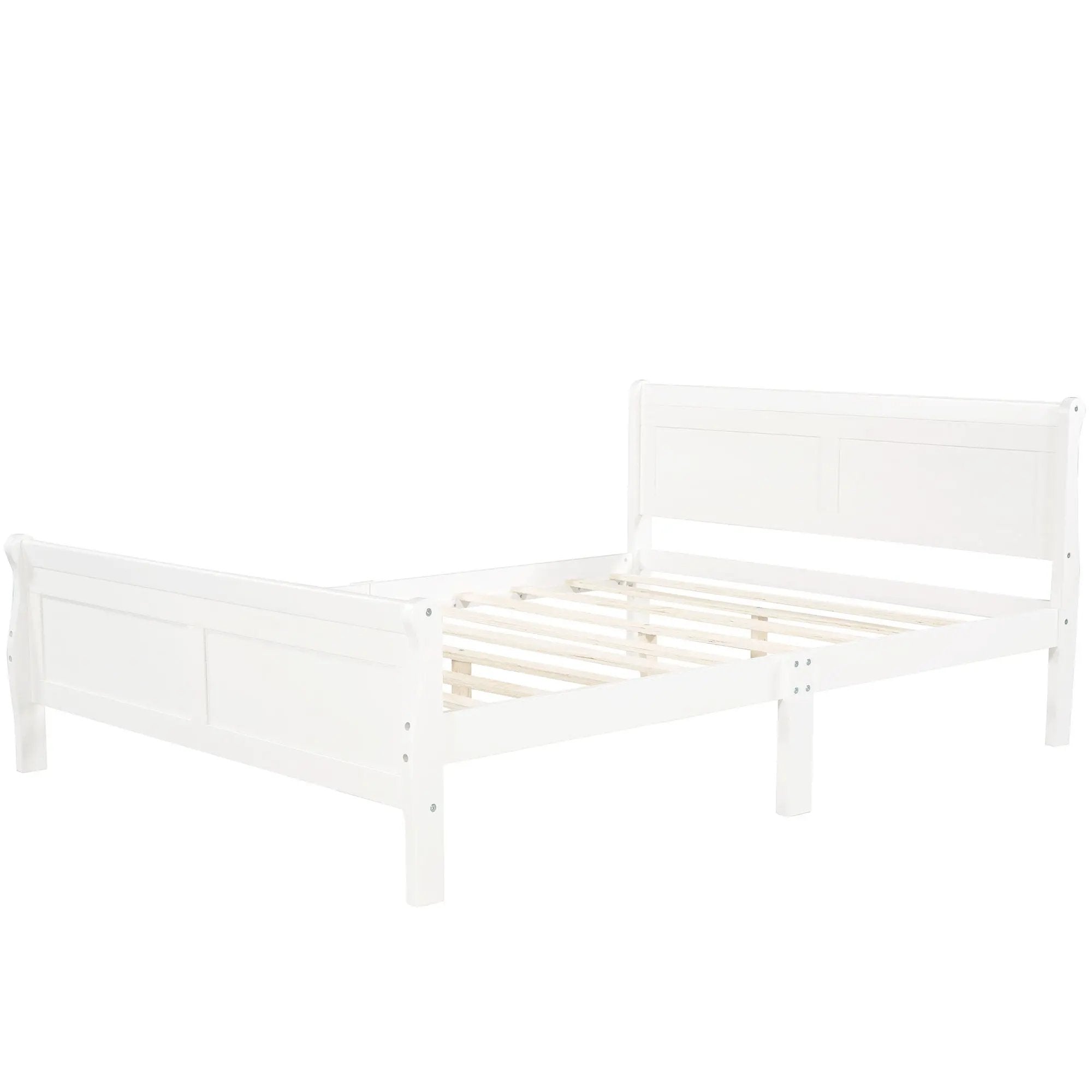 Platform Bed Frame Mattress Foundation Sleigh Bed With Headboard / Footboard / Wood Slat Suppor by Unique Piece Furniture