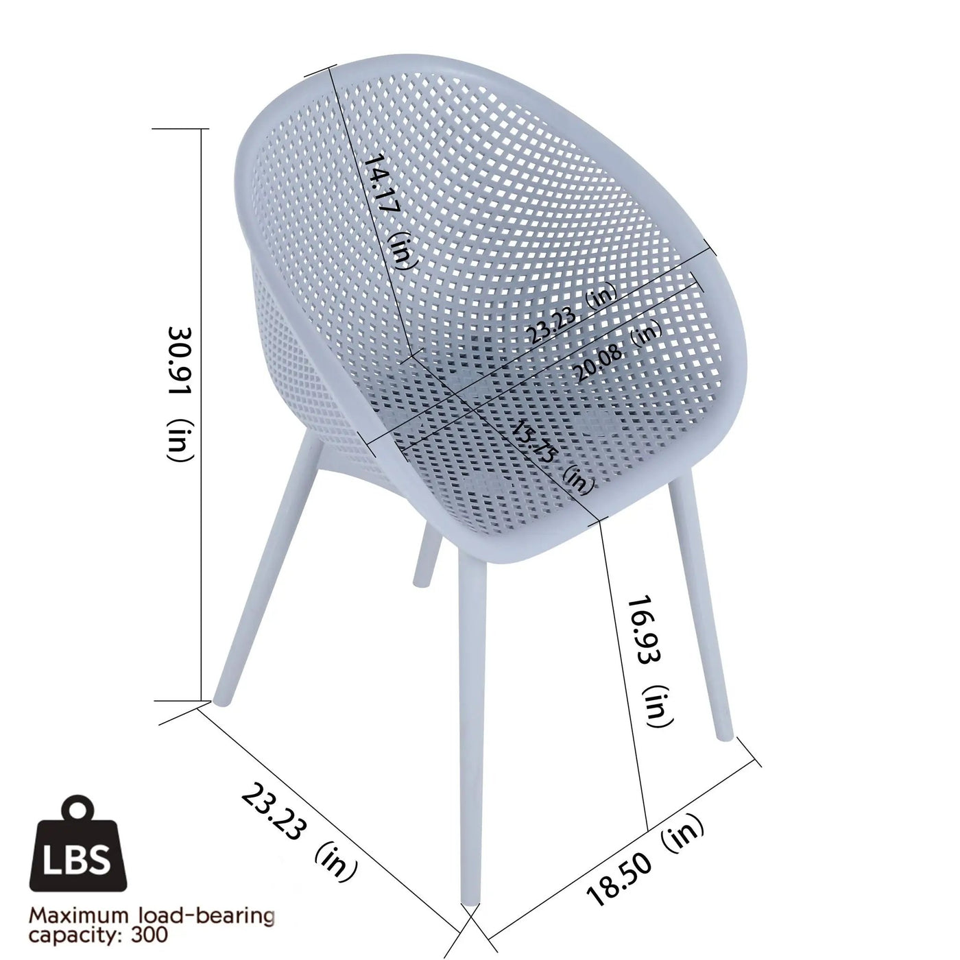 2 Piece Durable Single Chair With Hollow Out Design by HouseOfZazla