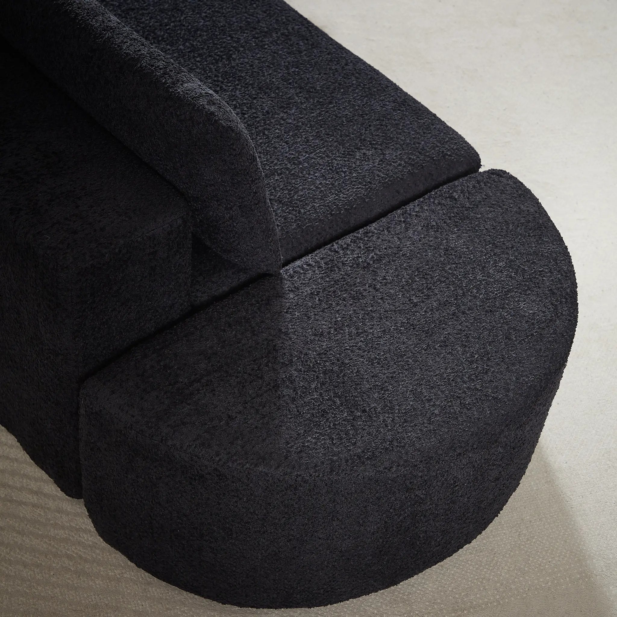 V-Shaped Modular Sofa Set in Chenille Fabric by HouseOfZazla