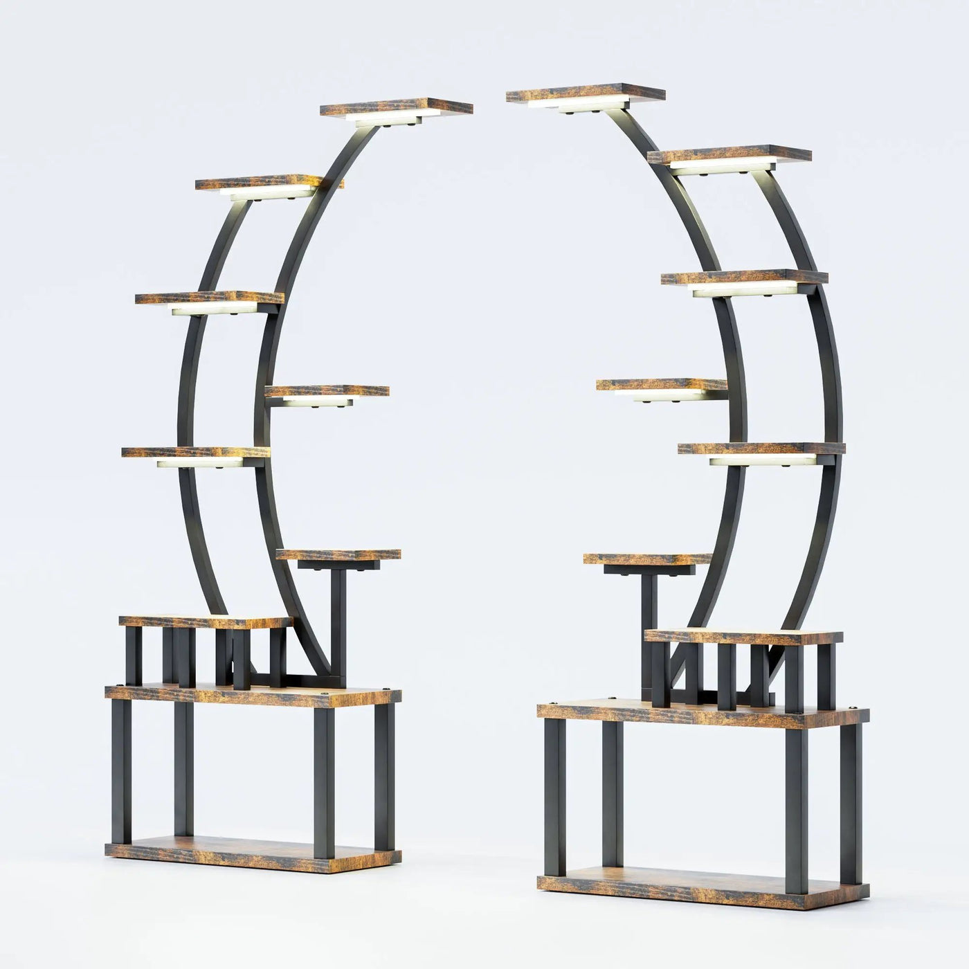 9 Tiered Indoor Plant Stand With 5 Adjustable Grow Lights by HouseOfZazla