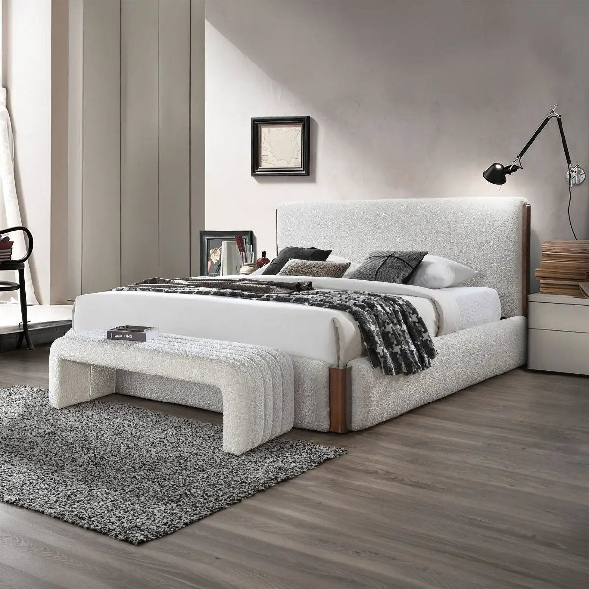 Sandro - Bench - Beige Boucle by Unique Piece Furniture