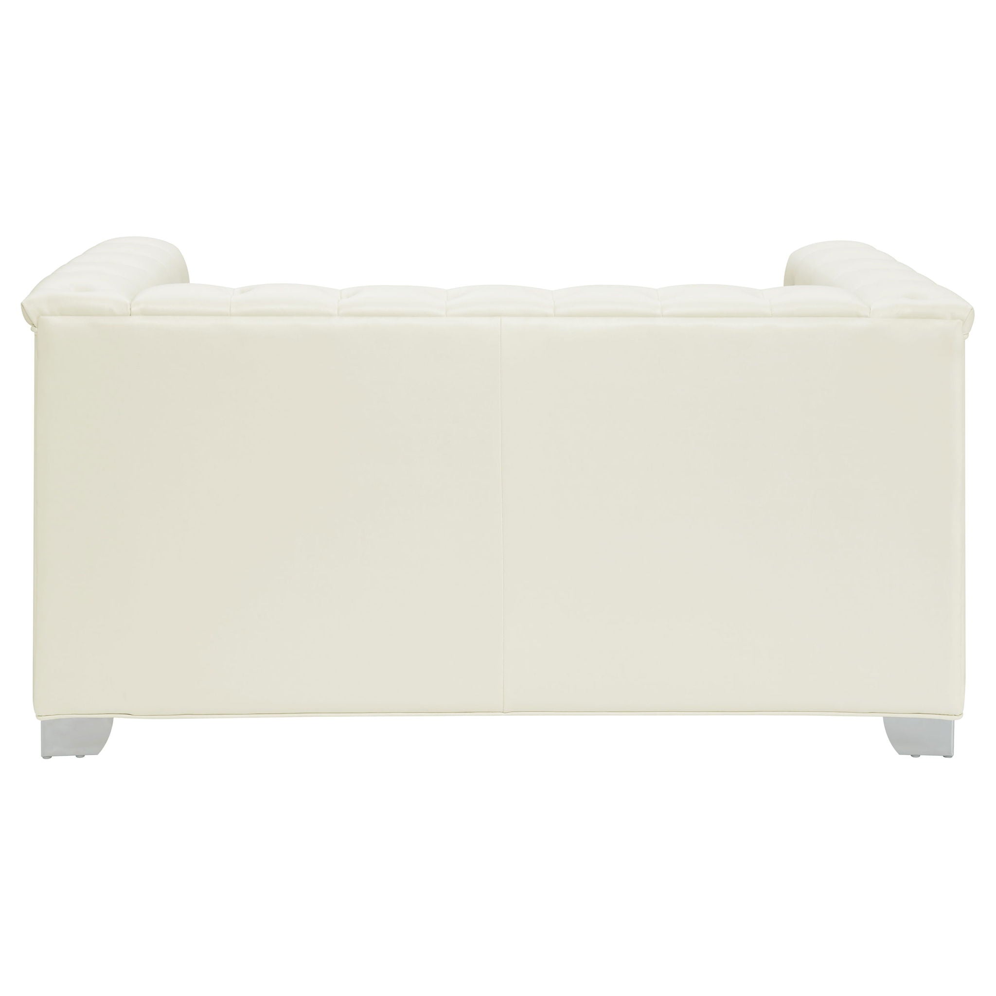 Earline - Upholstered Track Arm Loveseat - White by HouseOfZazla
