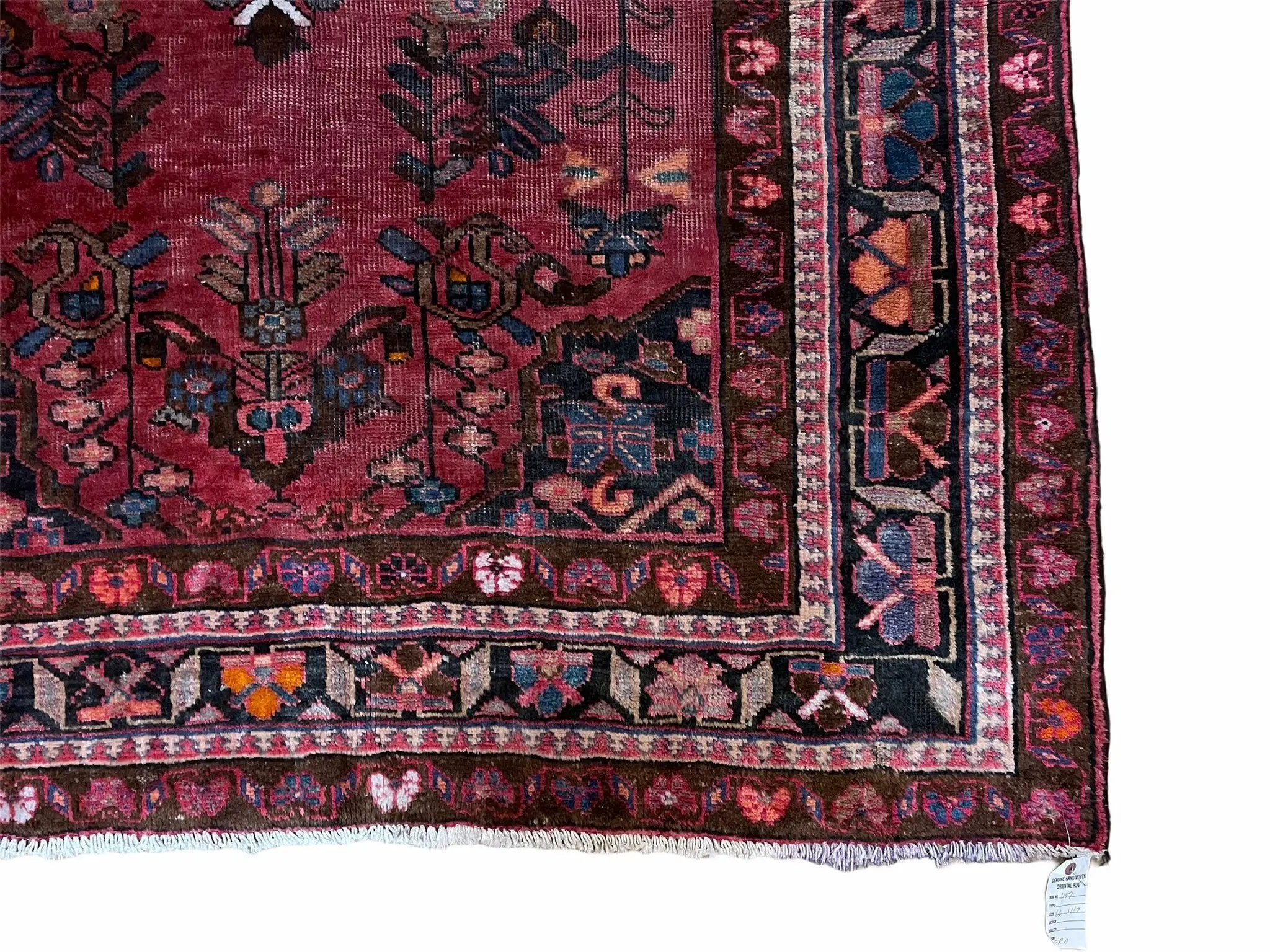 5.5 X 10 Handmade Wool Tribal Gallery Rug Wide Runner Corridor Rug Floral Red by Jewel Rugs