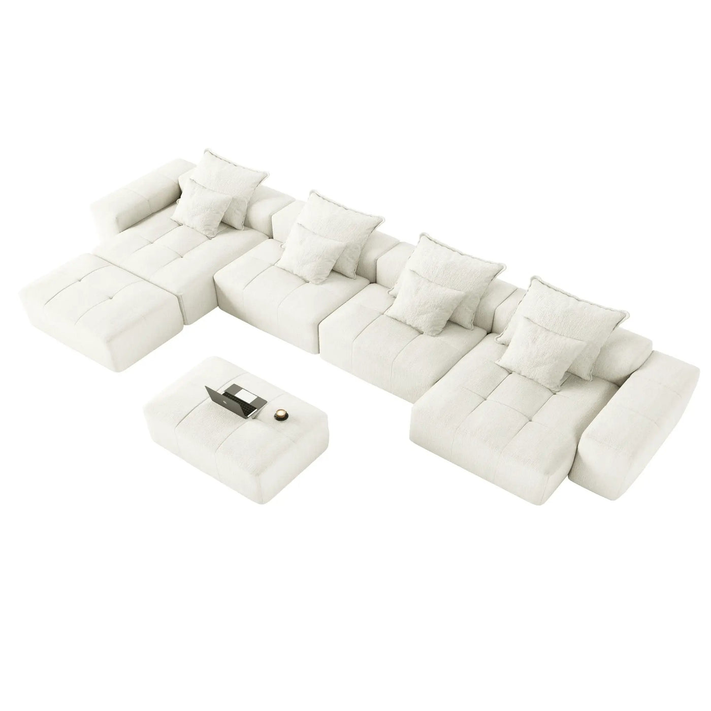 Modern Oversized DIY Combination Modular Sectional Sofa With Pillows by HouseOfZazla