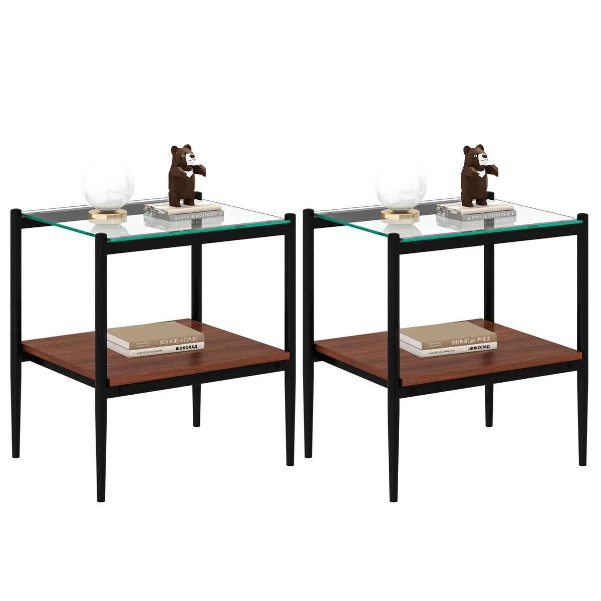 Set of 2 Rectangle End Table by HouseOfZazla