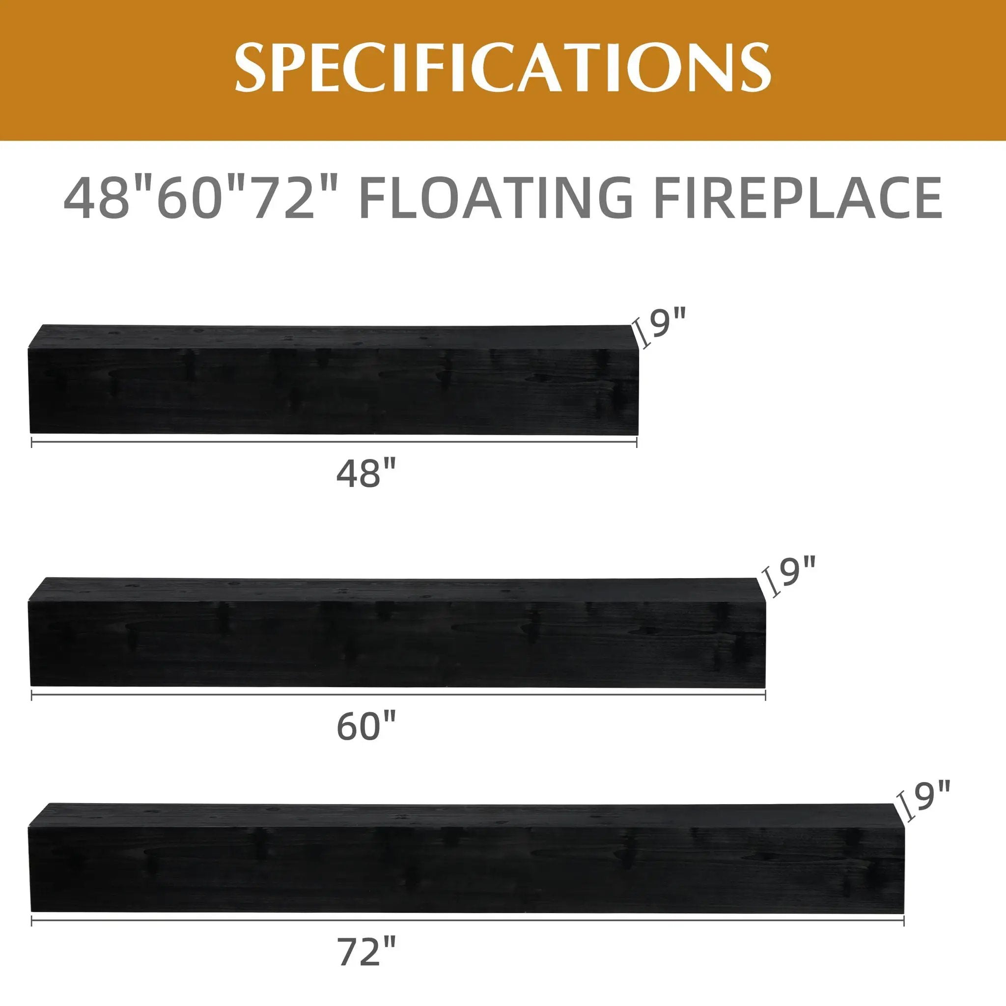 Fireplace Mantel Floating Shelf For Home Decor by HouseOfZazla