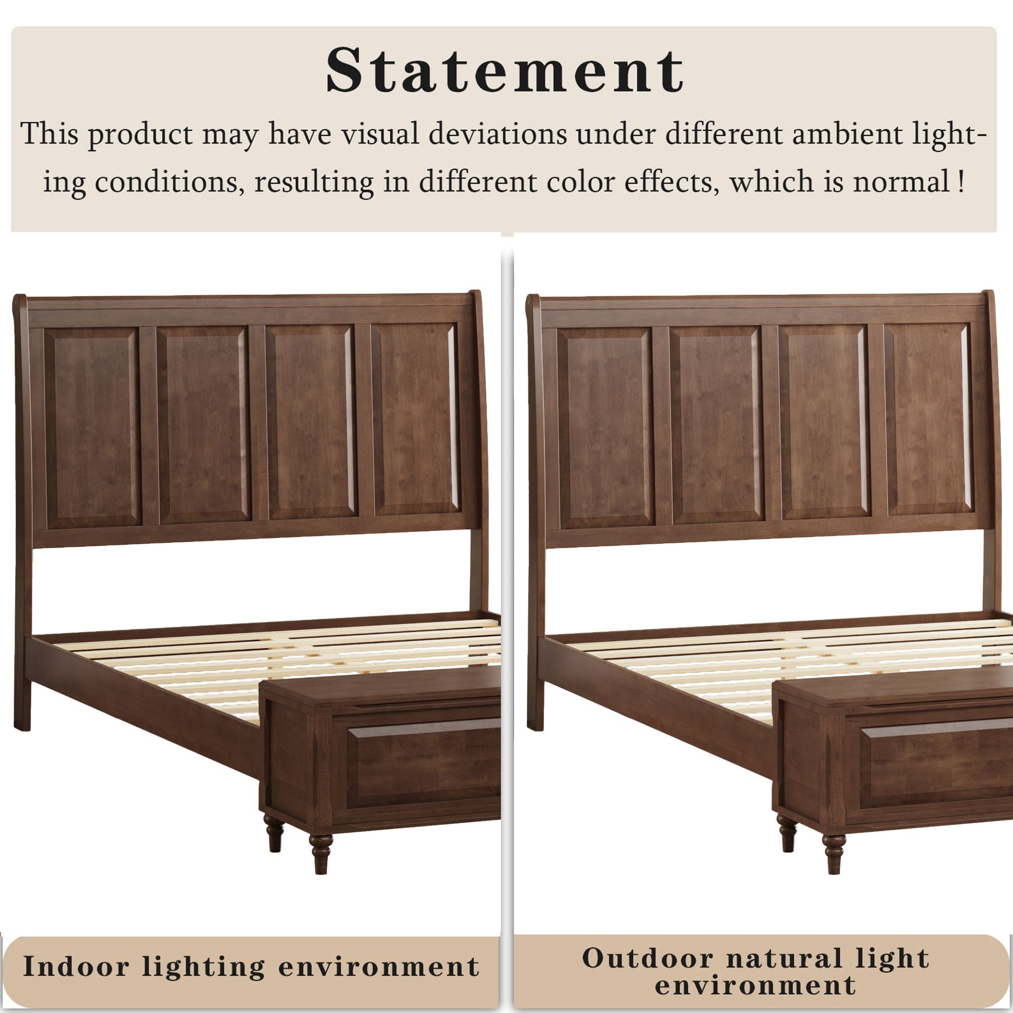 Sleigh Bed Frame With Tall Headboard And Storage Bench by HouseOfZazla