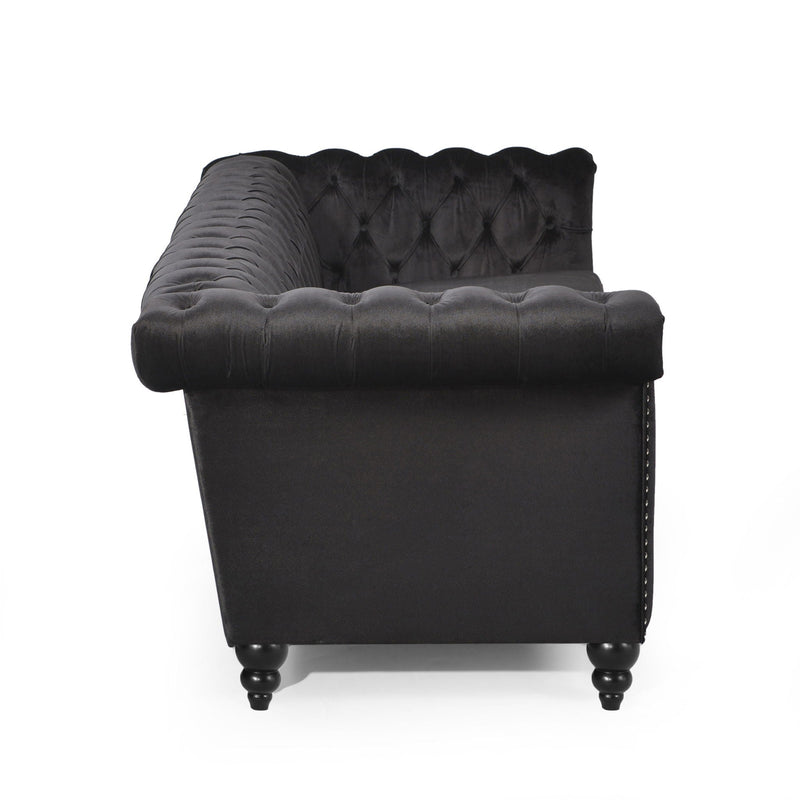 Chesterfield Style 3 Seater Sofa With Deep Button Tufting by HouseOfZazla