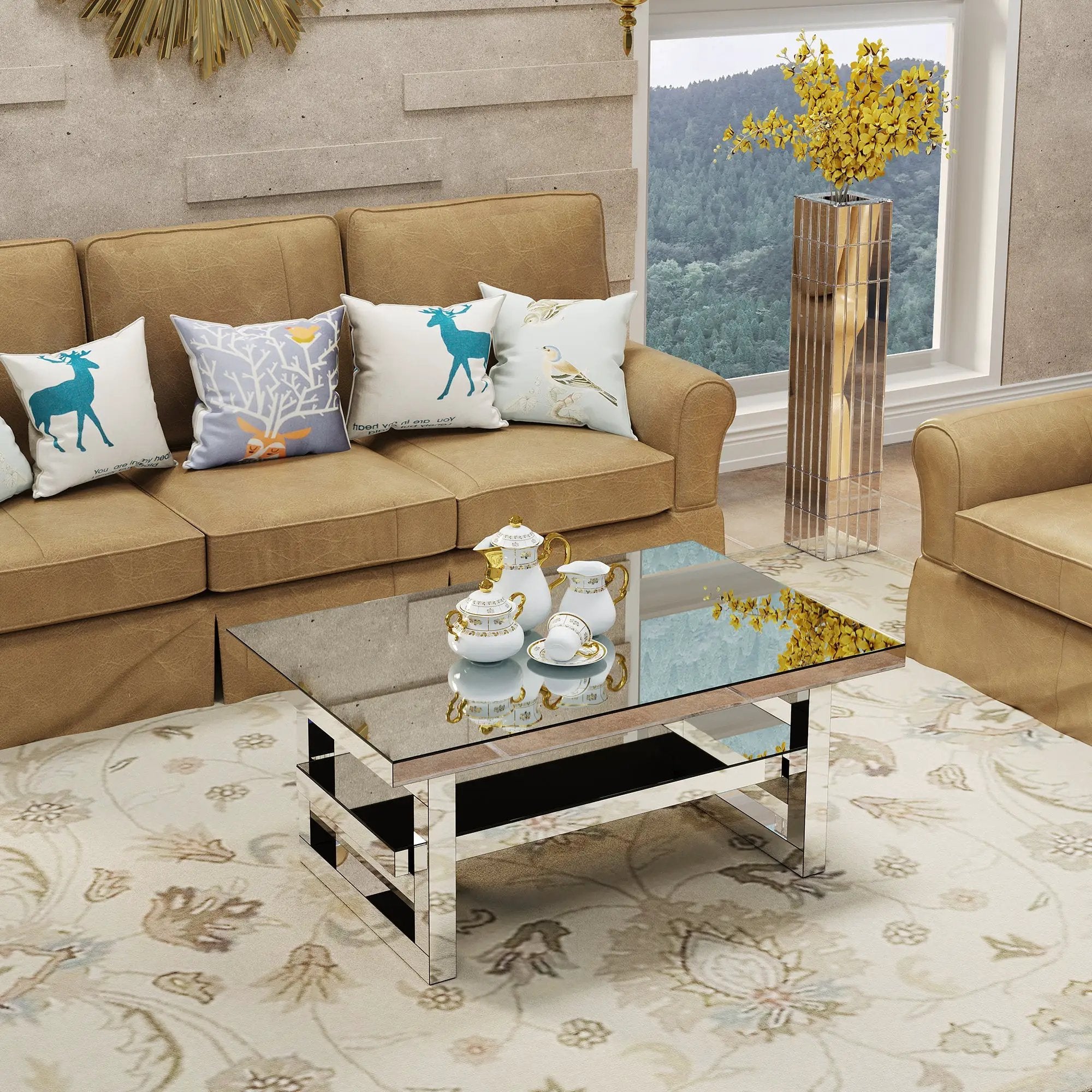 Modern Square Luxury Coffee Table by HouseOfZazla