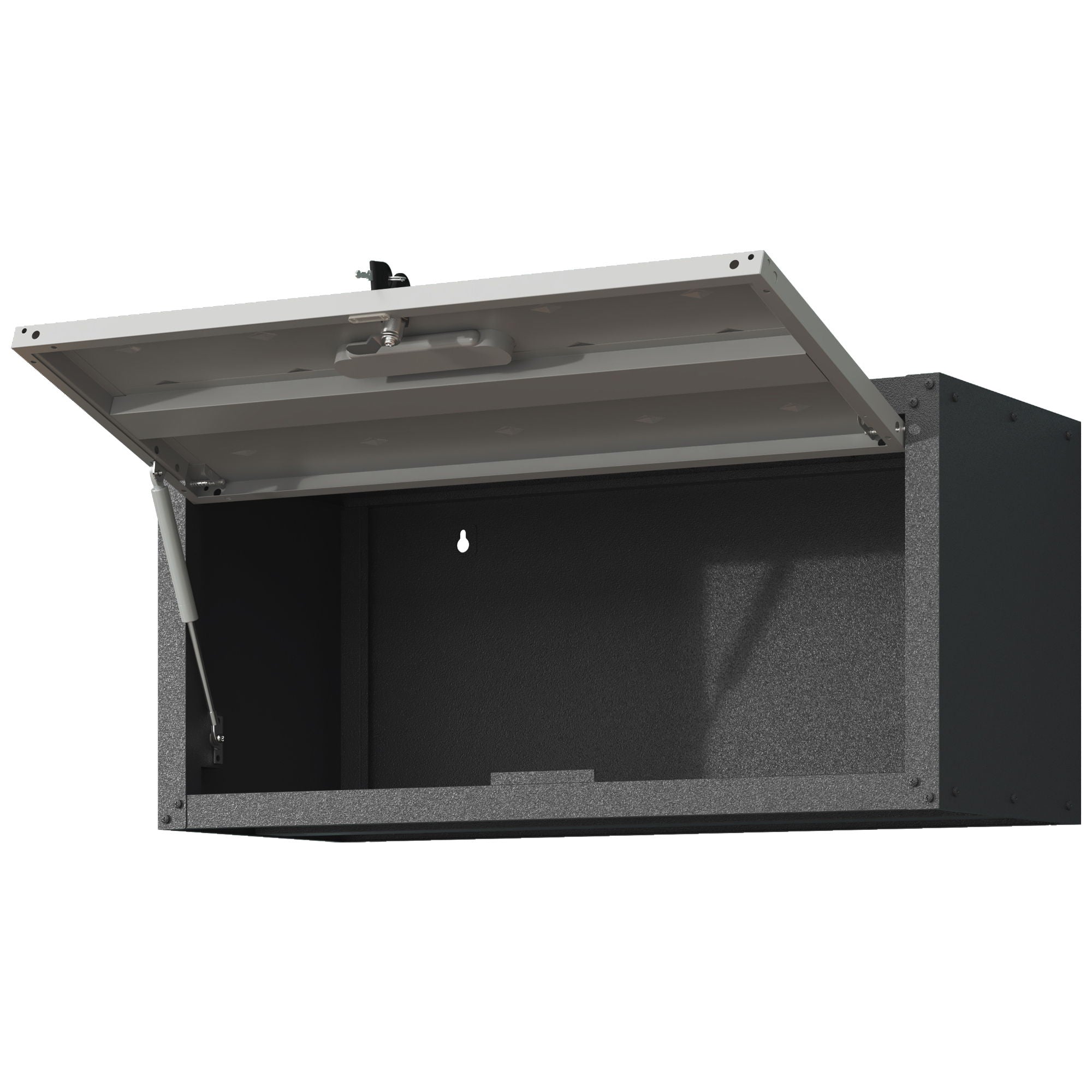 Heavy Duty Metal Wall Mounted Tool Storage Cabinet Steel Metal Garage Storage Cabinet - Black / Gray by HouseOfZazla