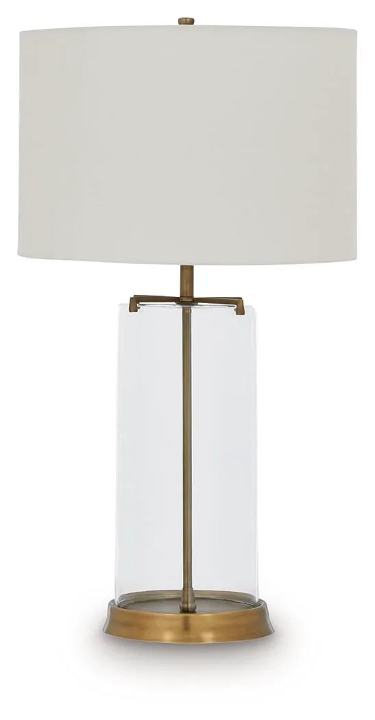 Gizeh - Glass Table Lamp - Clear / Gold Finish