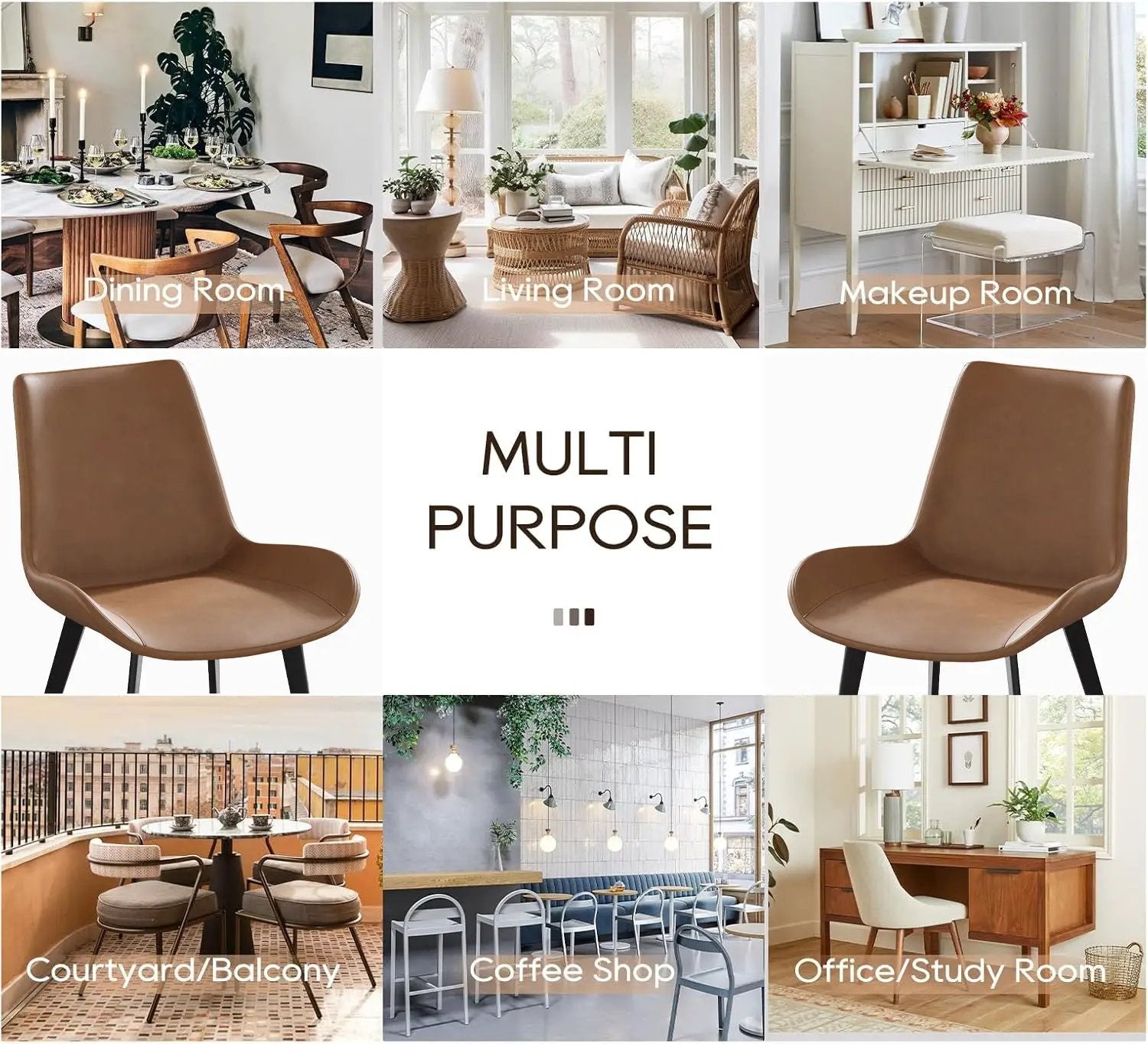 Modern Dining Chair Living Room Metal Leg Dining Chair (Set of 2) by Unique Piece Furniture