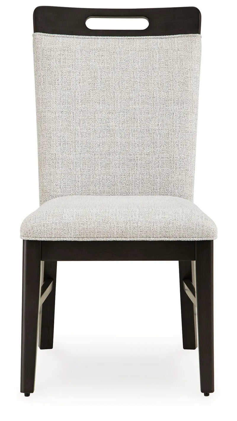 Neymorton - Dining Upholstered Side Chair (Set of 2) - Light Gray / Brown by Unique Piece Furniture
