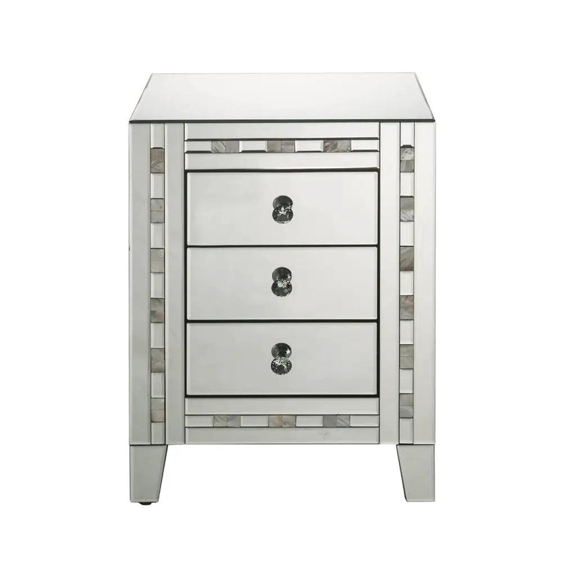Nasa - Accent Table - Mirrored & Mother Pearl by Unique Piece Furniture