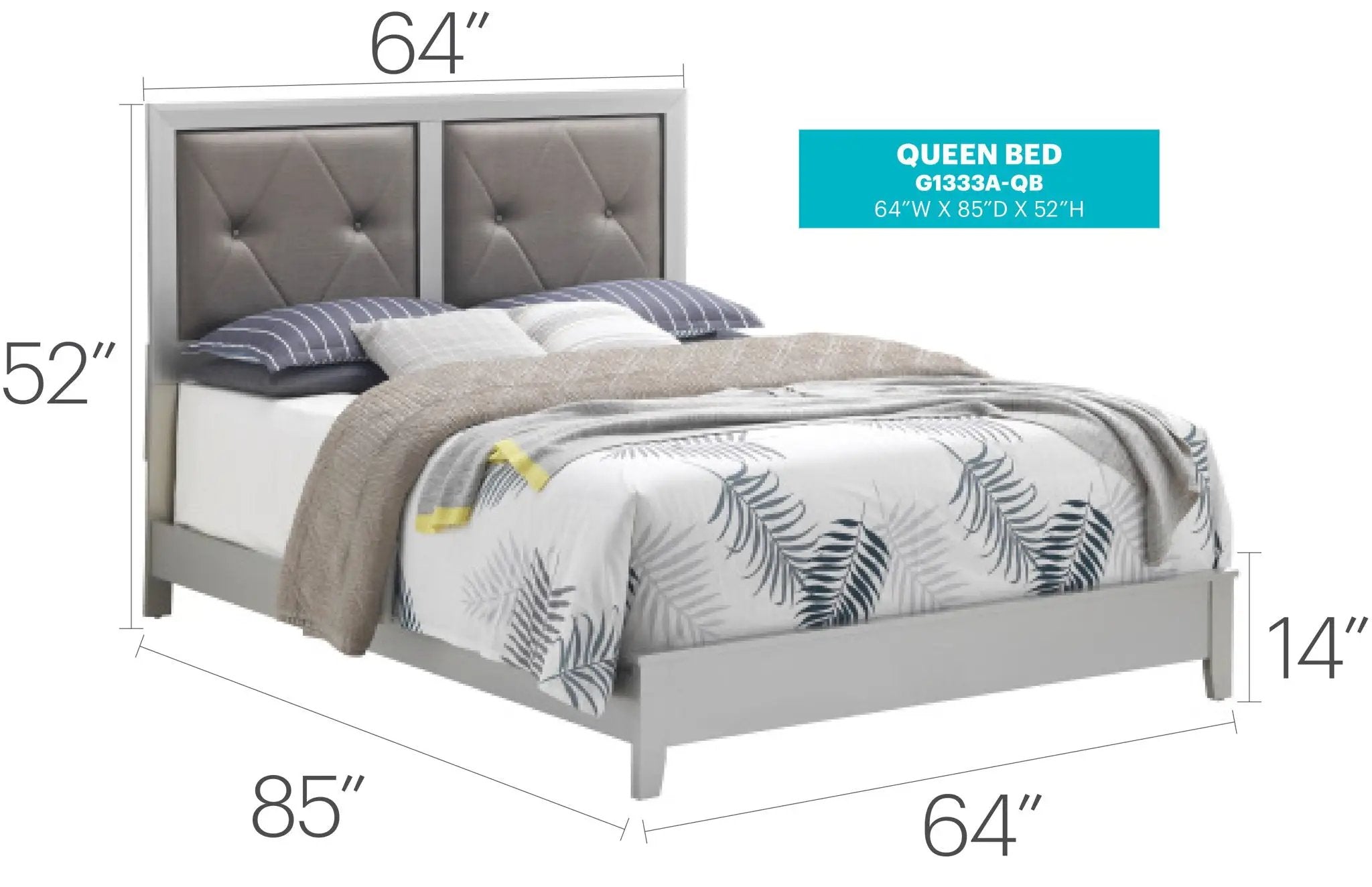 Padded Headboard Bed by HouseOfZazla