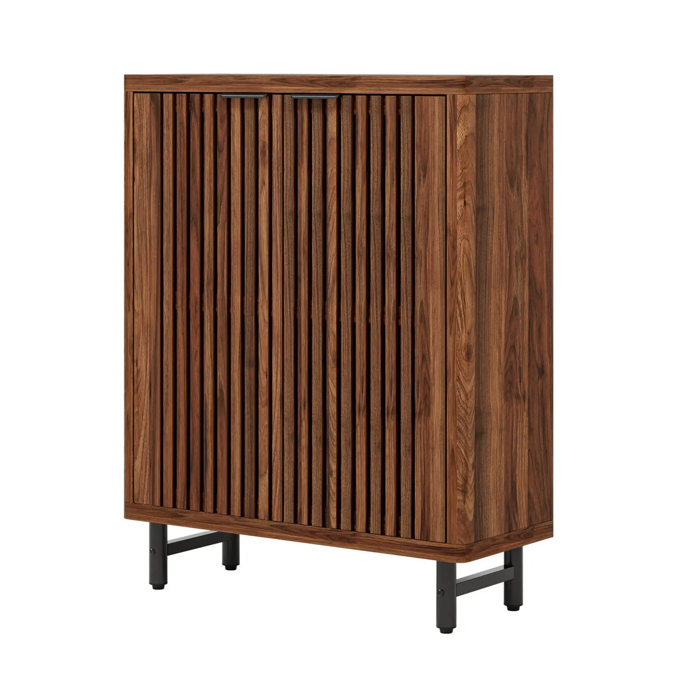 6 Tier Shoe Cabinet With Louvered Doors by HouseOfZazla