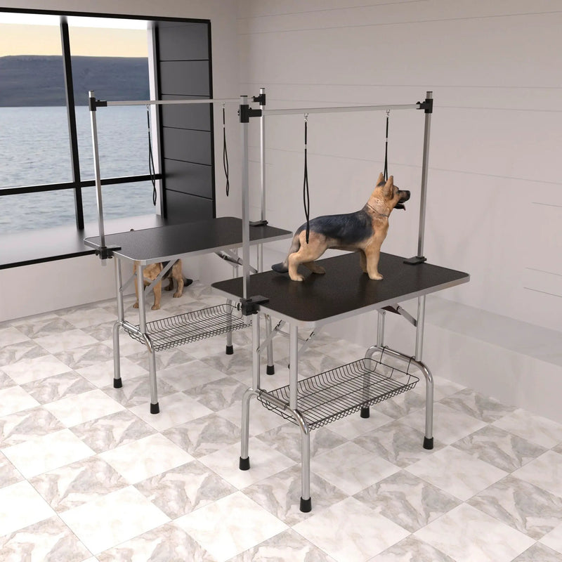 Large Grooming Table For Pet Dog And Cat With Adjustable Arm And Clamps Large Heavy Duty Animal Grooming Table by HouseOfZazla