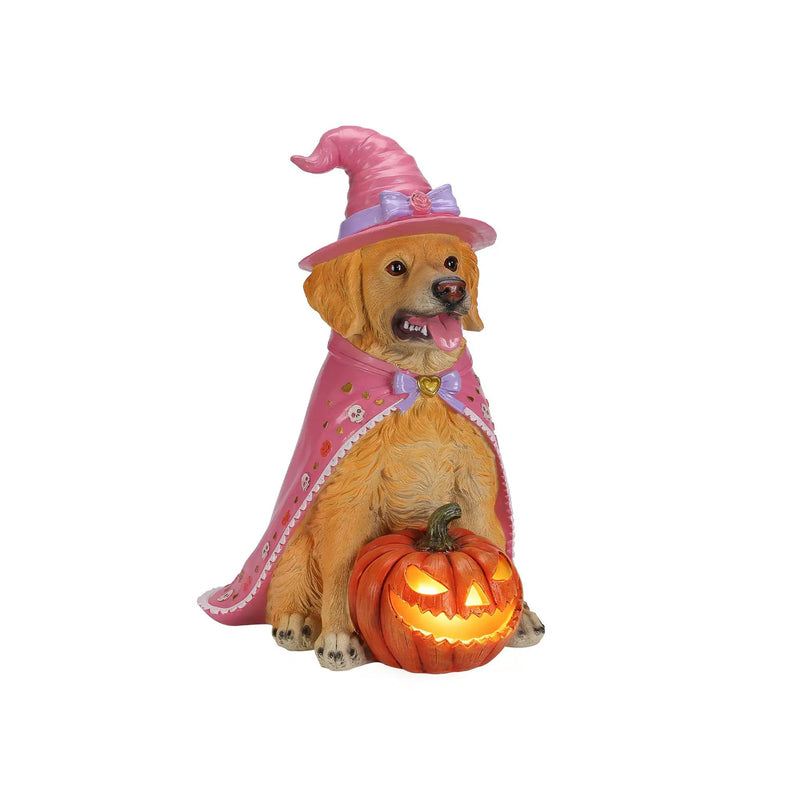 Halloween Golden Retriever Dog Statue by HouseOfZazla