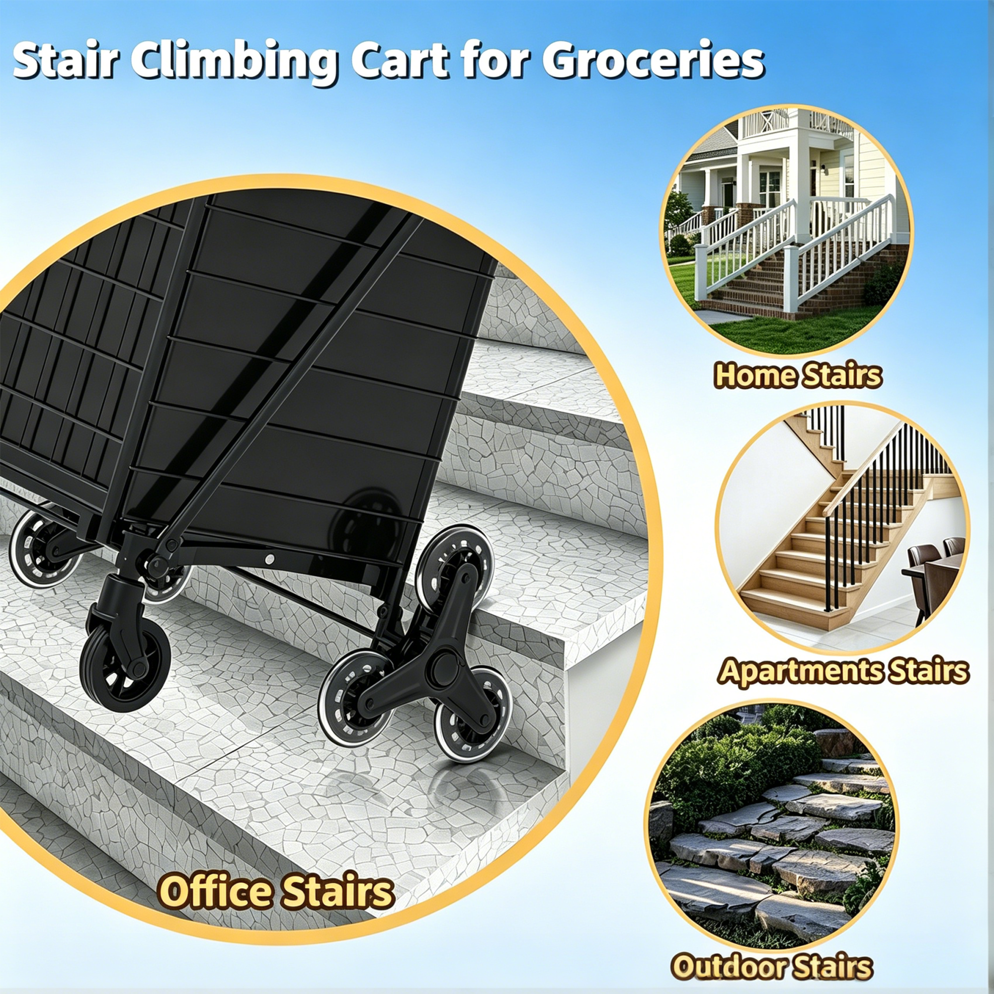 Foldable Utility Shopping Cart on Wheels by HouseOfZazla