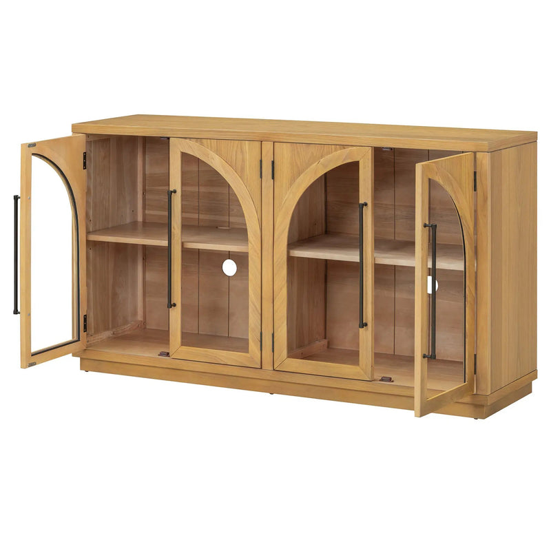 TREXM 4-Door Large Storage Sideboard Buffet Cabinet by HouseOfZazla