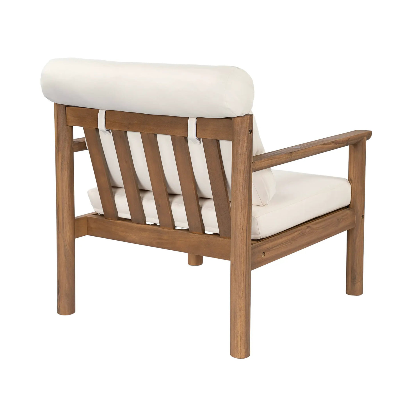 28" Mid-Century Modern Acacia Wood Outdoor Patio Chair by HouseOfZazla