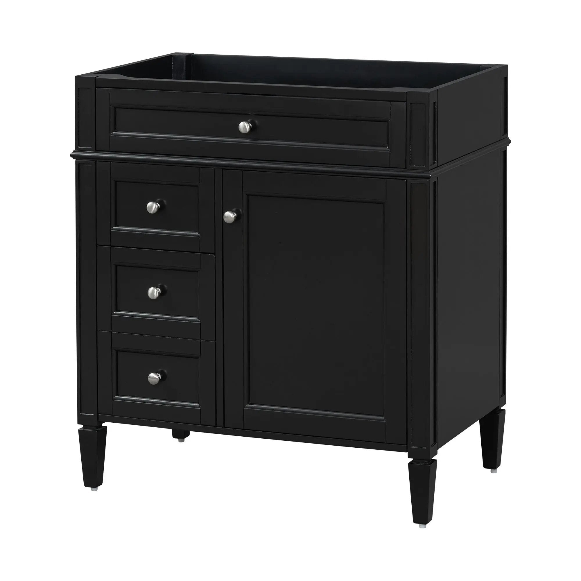 Bathroom Vanity With 2 Drawers And Tip-Out Drawer, Storage Cabinet by HouseOfZazla