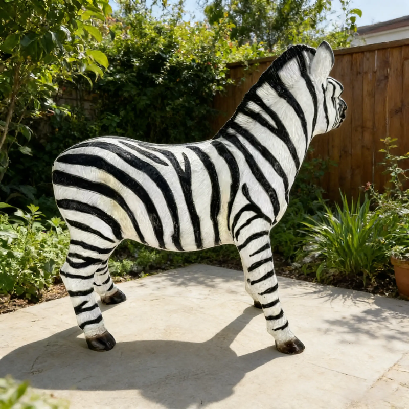 18.31" H x 19.49" L Simulated Zebra Garden Statue by HouseOfZazla