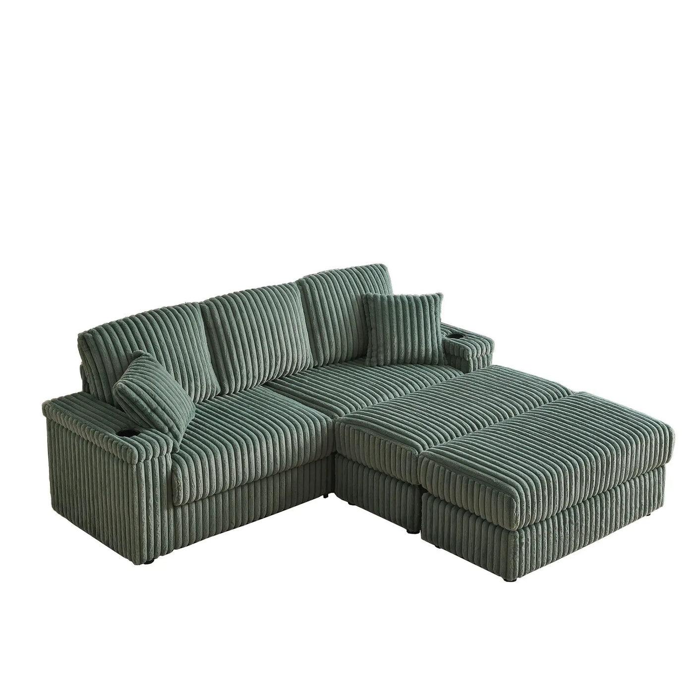 3 Seater Sofa With 2 Ottomans For Living Room by HouseOfZazla