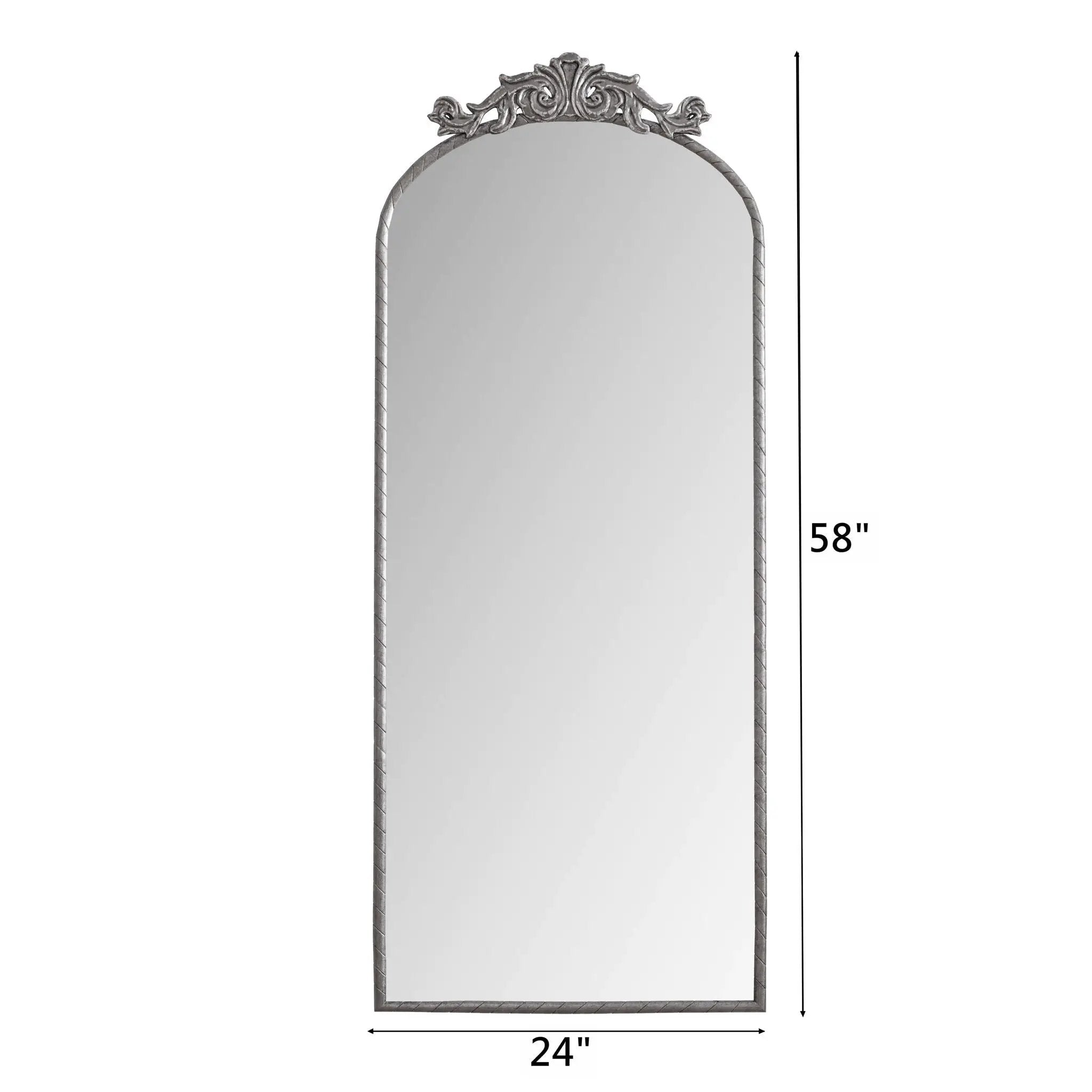 Vintage Arched Full Body Mirror, Wall Mounted For Living Room by Unique Piece Furniture