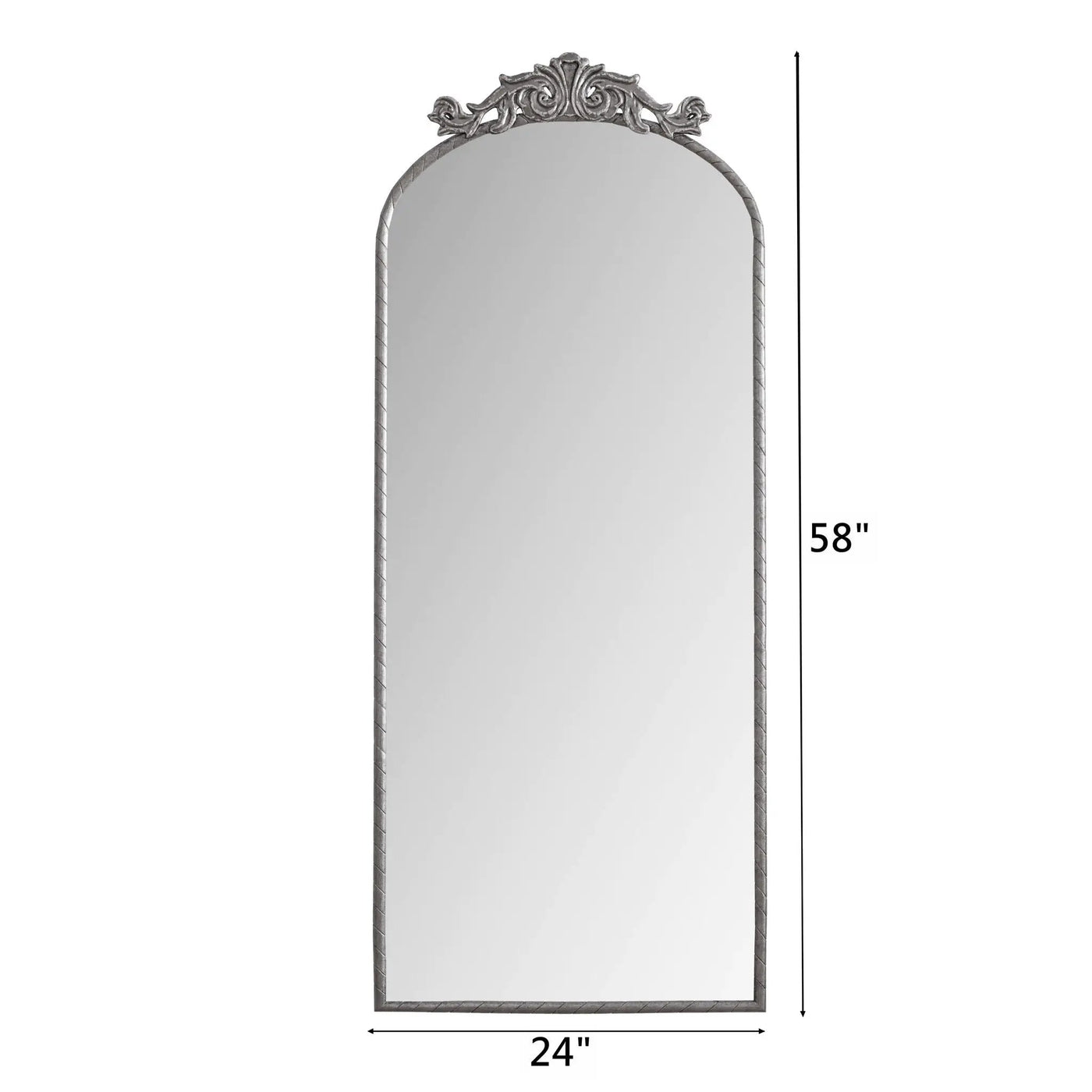 Vintage Arched Full Body Mirror, Wall Mounted For Living Room by HouseOfZazla