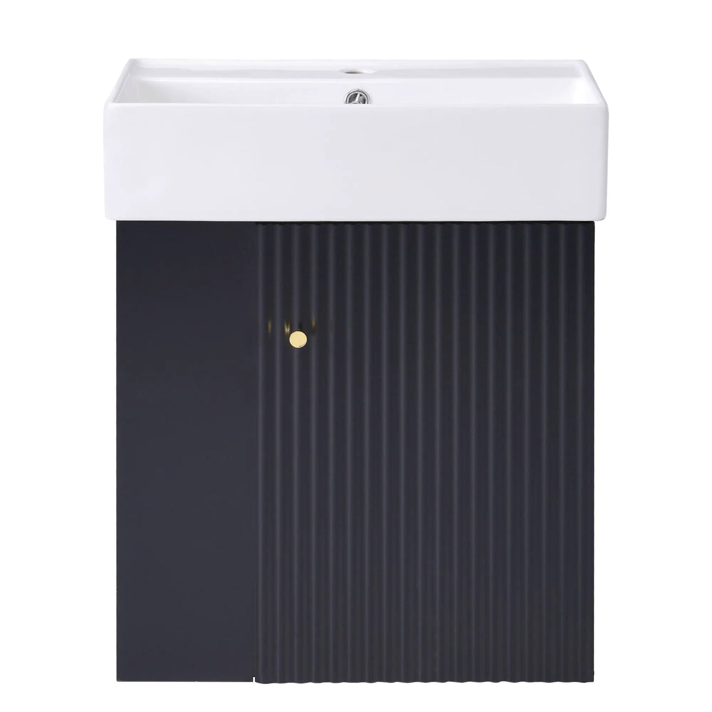Modern Floating Bathroom Vanity With Ceramic Basin Perfect For Small Bathrooms by Unique Piece Furniture