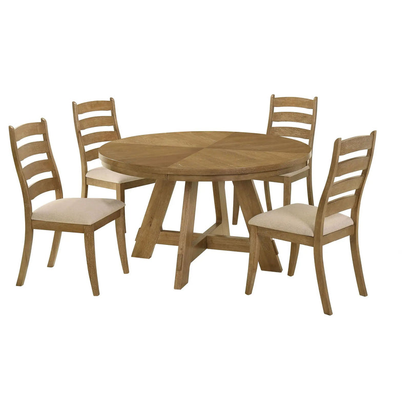 Danvers 5-piece Dining Table Set Brown Oak and Latte by Unique Piece Furniture