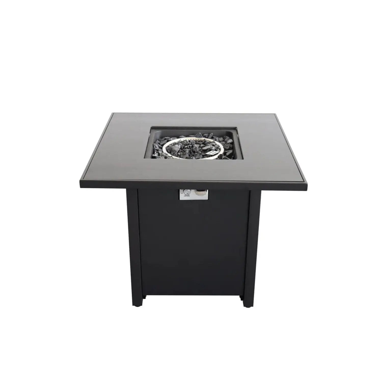 Powder Coated Fire Pit With Top - Black by HouseOfZazla
