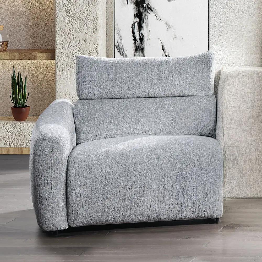 Fullar - LAF Modular Power Motion Recliner - Light Gary Chenille by Unique Piece Furniture