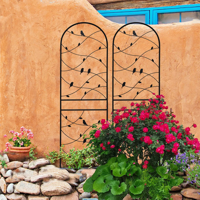2 Pack Metal Garden Trellis 71" x 19.7" Rustproof Outdoor Plant Support by HouseOfZazla