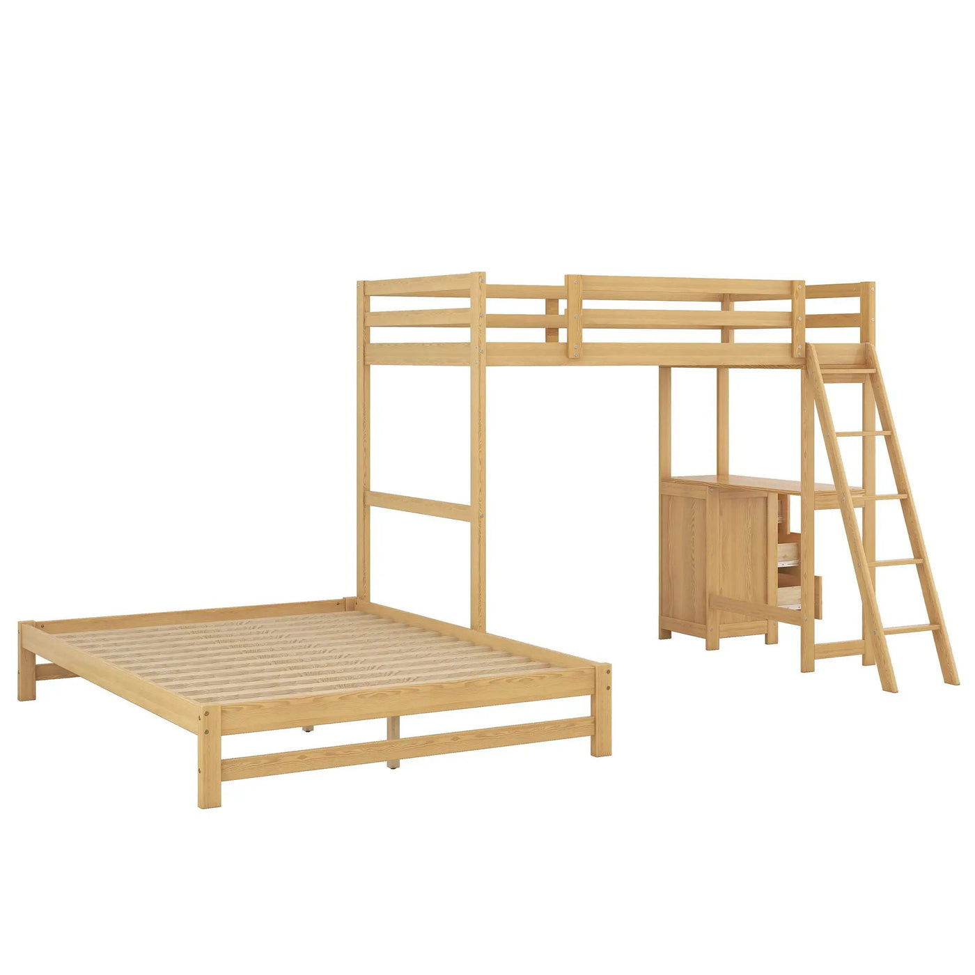 Bunk Bed With Built In Desk And 3 Drawers by HouseOfZazla