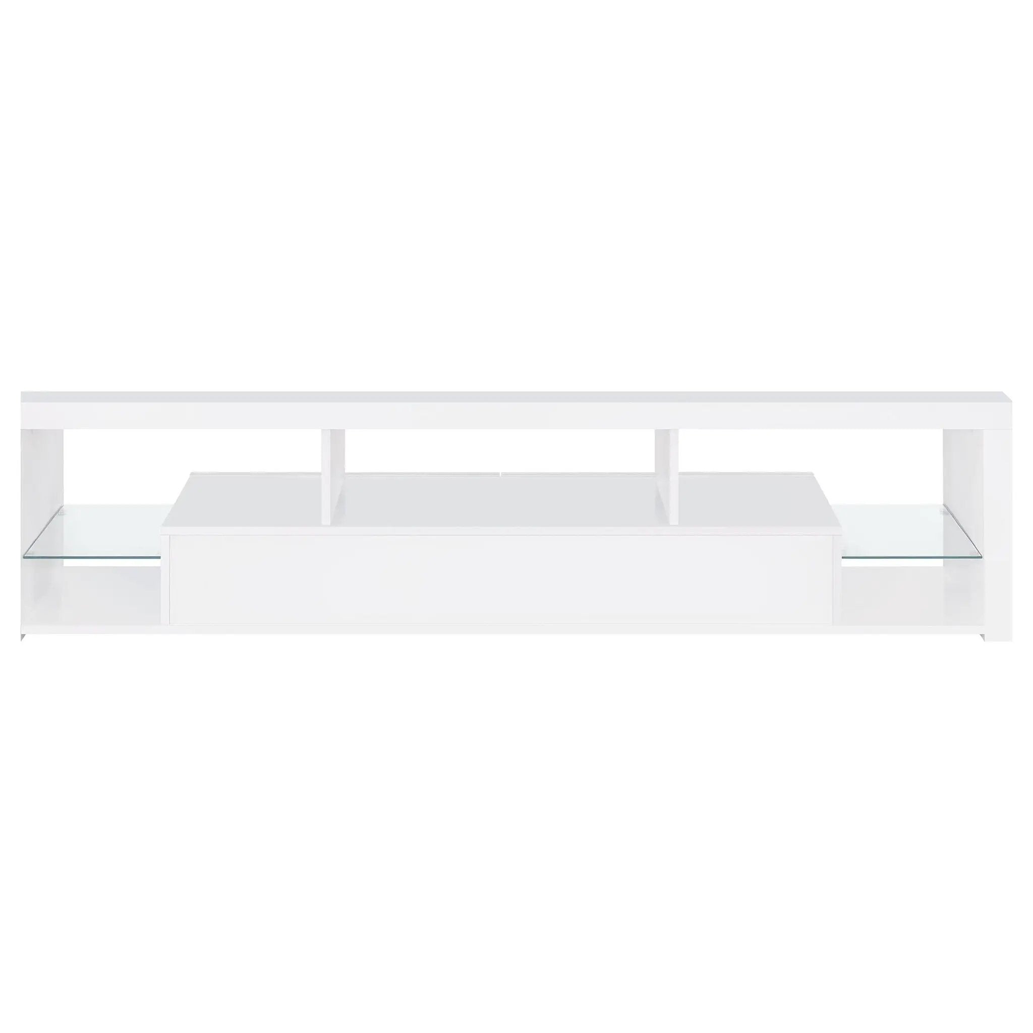 Jude 2-drawer Engineered Wood 71-inch TV Stand High Gloss White by Unique Piece Furniture