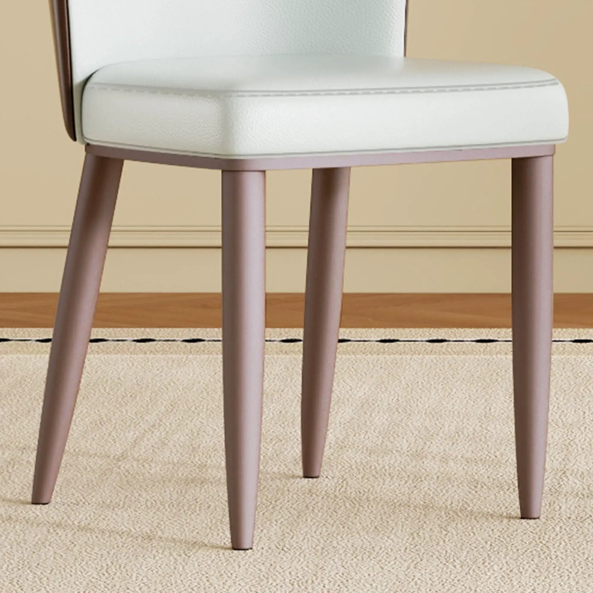 Dining Chair With Carbon Steel Legs, Comfortable Seating, (Set of 2) - White by Unique Piece Furniture