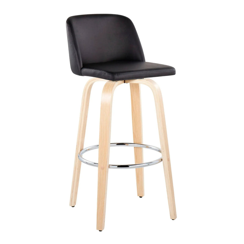 Toriano - Contemporary Fixed Height Barstool & Swivel With Round Footrest (Set of 2) by Unique Piece Furniture