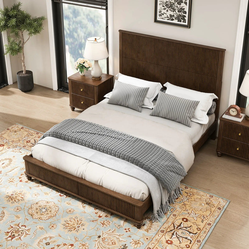 3 Piece Bedroom Set With Bed And 2 Nightstands by HouseOfZazla