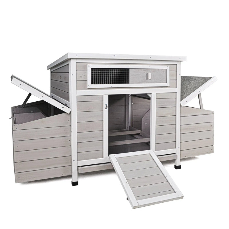 Large Chicken Coop Outdoor Hen House & Dual Nesting Boxes by HouseOfZazla