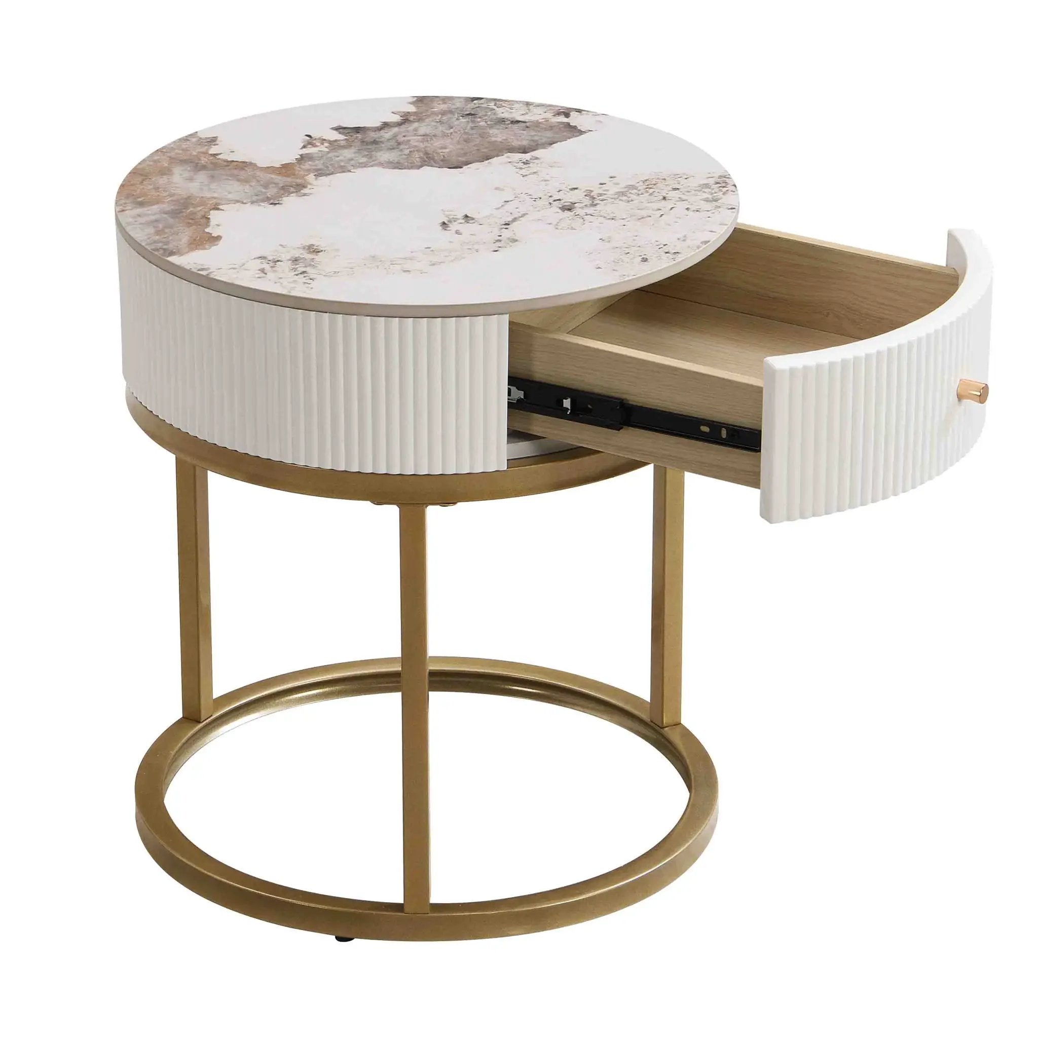 Modern Round Table With Drawers by HouseOfZazla