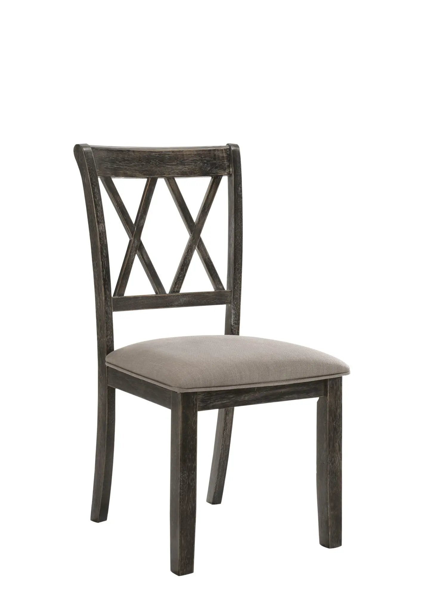 Claudia II - Weathered Side Chair (Set of 2) - Beige / Gray by HouseOfZazla