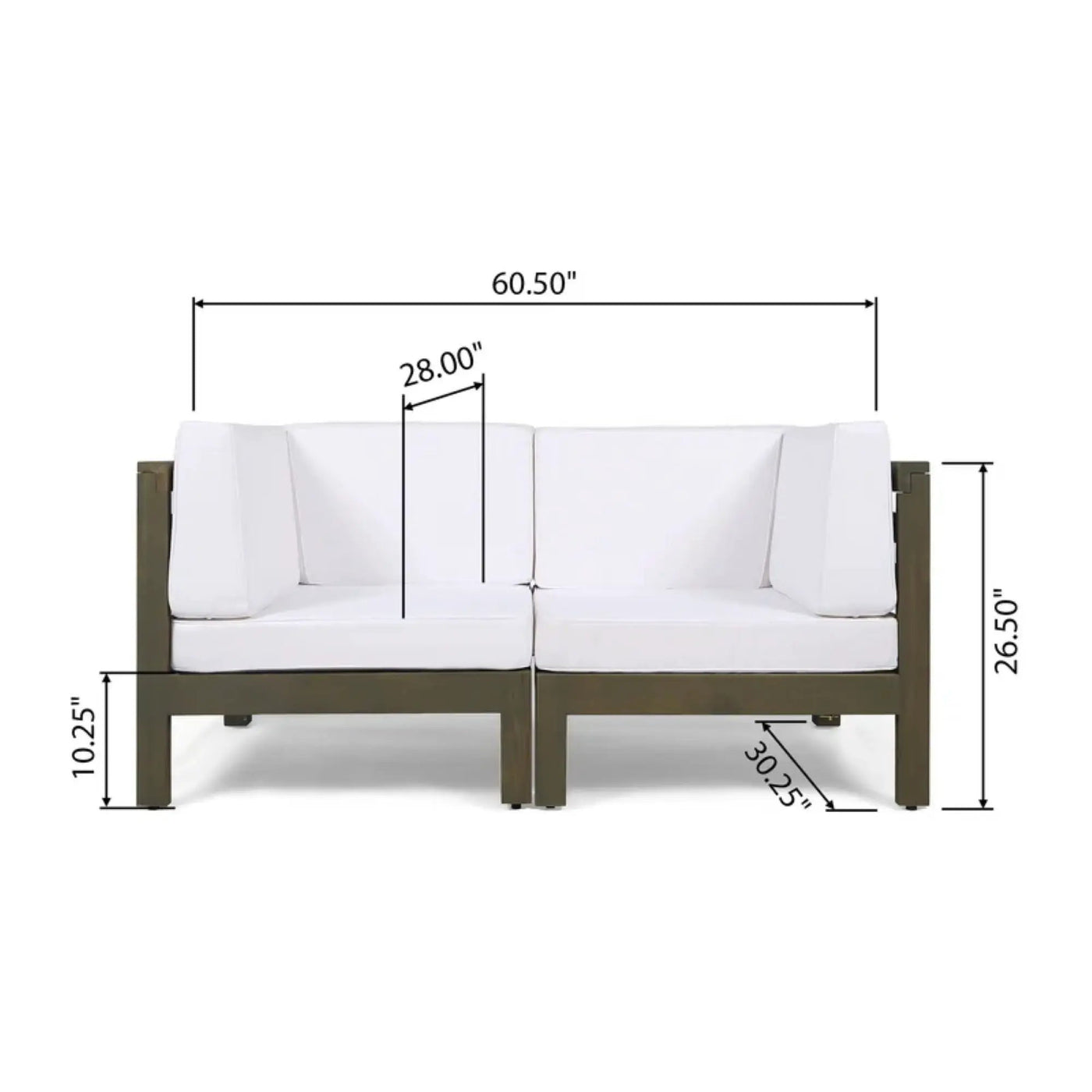 Oana - 2 Piece Loveseat Set With Water Resistant Cushions by HouseOfZazla