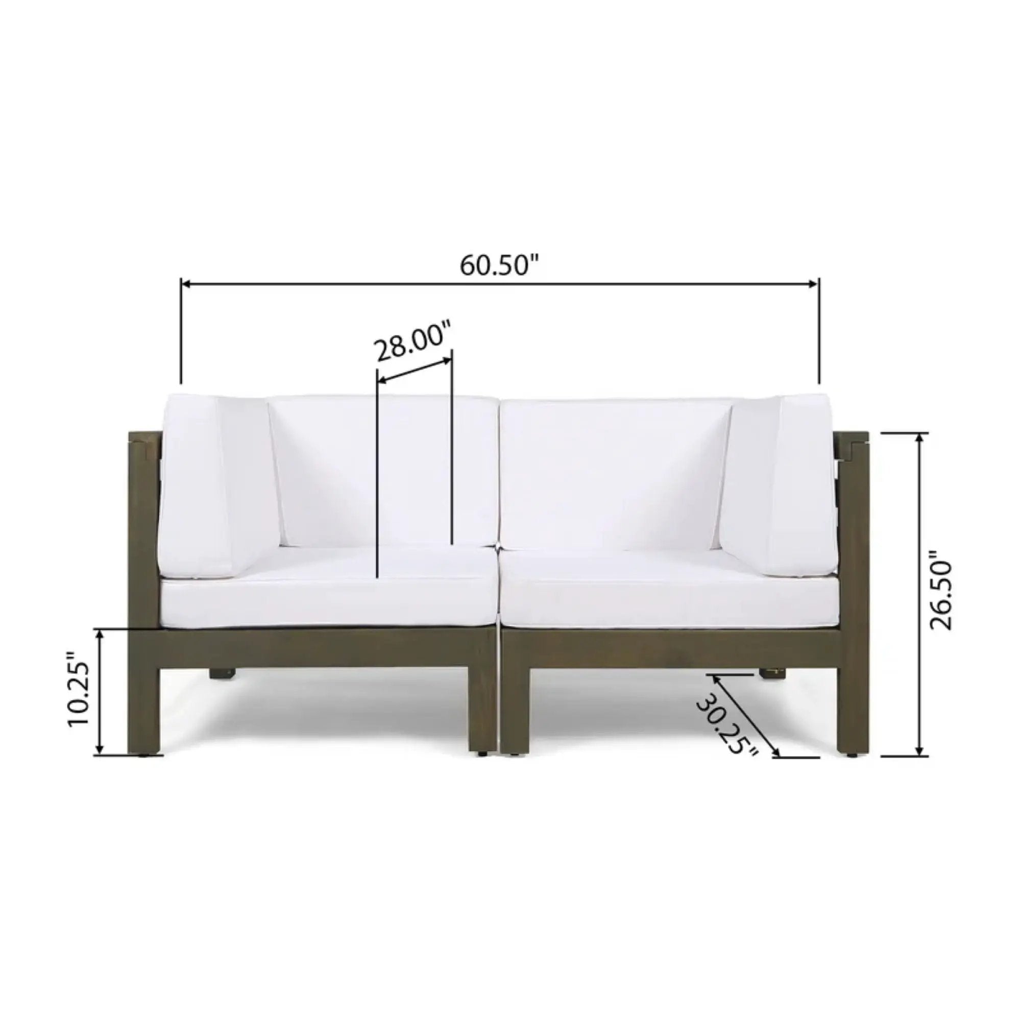 Oana - 2 Piece Loveseat Set With Water Resistant Cushions by HouseOfZazla