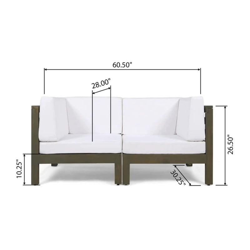 Oana - 2 Piece Loveseat Set With Water Resistant Cushions by HouseOfZazla