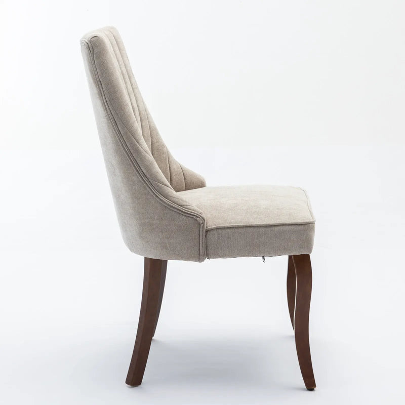 Set of 2 Rayon Cloth Flocking Linen Dining Chairs by BLAKHOM