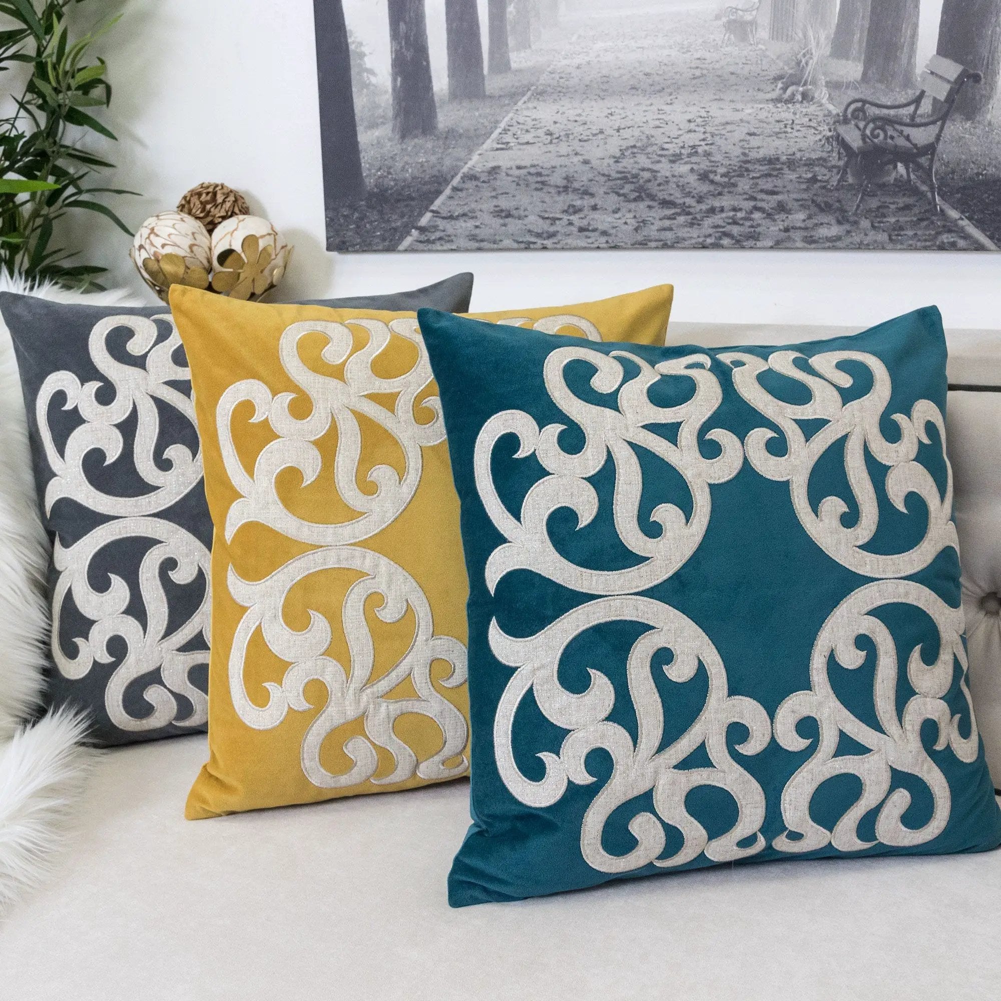 Dora - Pillow Cover With Matching Back by Unique Piece Furniture