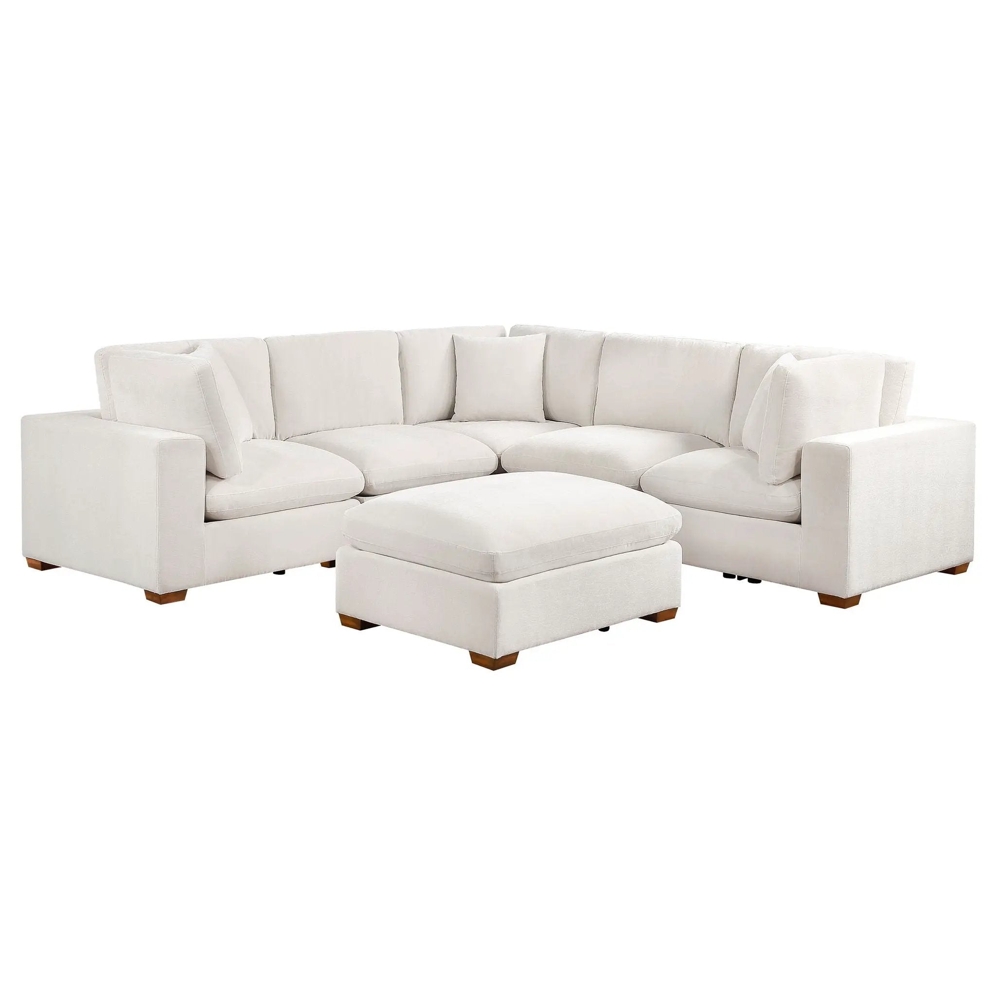 Lakeview 6-piece Upholstered Modular Sectional Sofa Ivory by Unique Piece Furniture